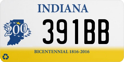 IN license plate 391BB