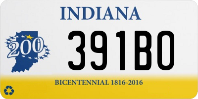 IN license plate 391BO