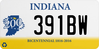 IN license plate 391BW