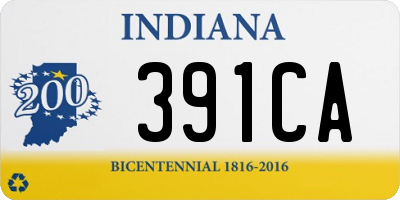 IN license plate 391CA