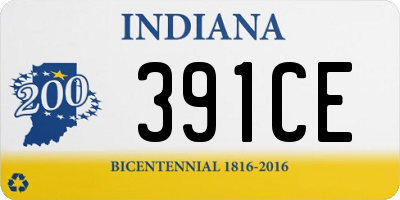 IN license plate 391CE