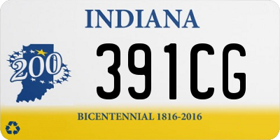 IN license plate 391CG