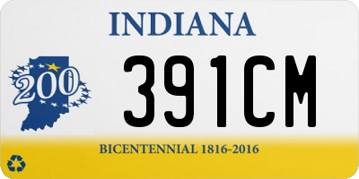 IN license plate 391CM