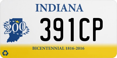 IN license plate 391CP