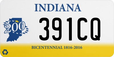 IN license plate 391CQ