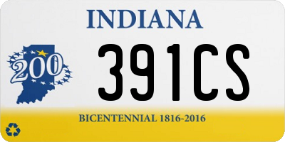 IN license plate 391CS