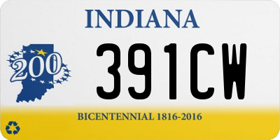 IN license plate 391CW