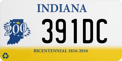 IN license plate 391DC