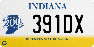 IN license plate 391DX