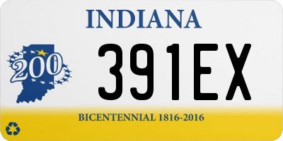 IN license plate 391EX