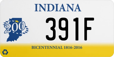 IN license plate 391F