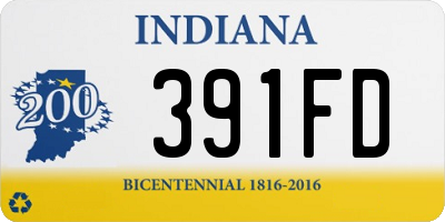 IN license plate 391FD