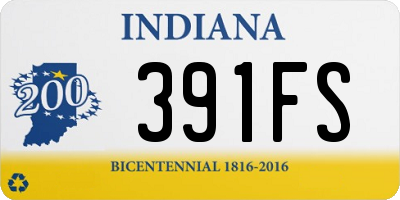 IN license plate 391FS