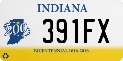 IN license plate 391FX