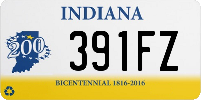 IN license plate 391FZ