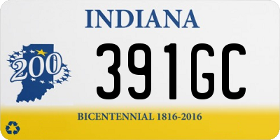 IN license plate 391GC