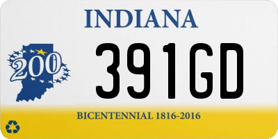 IN license plate 391GD