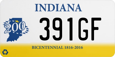 IN license plate 391GF