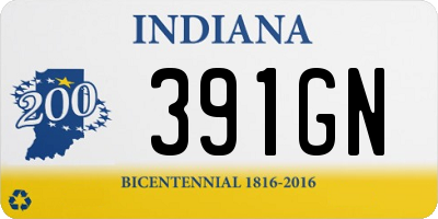 IN license plate 391GN