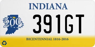 IN license plate 391GT