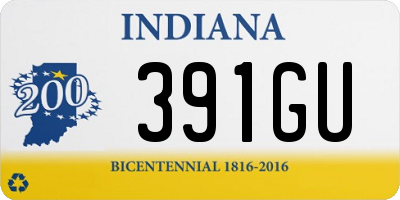 IN license plate 391GU