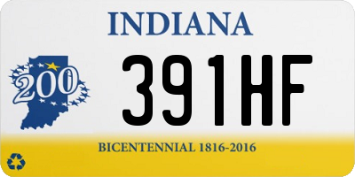 IN license plate 391HF