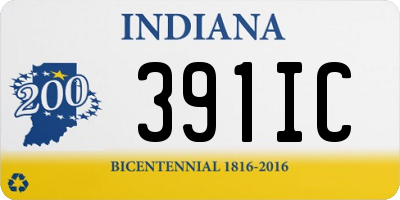 IN license plate 391IC
