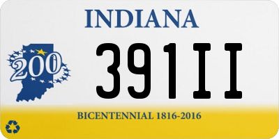 IN license plate 391II