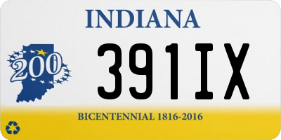 IN license plate 391IX