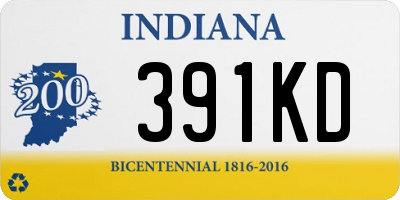 IN license plate 391KD