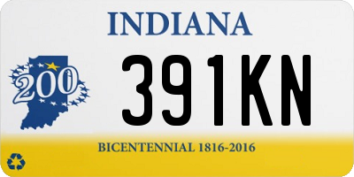 IN license plate 391KN