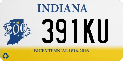 IN license plate 391KU