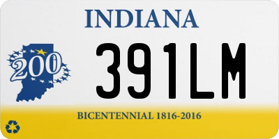 IN license plate 391LM