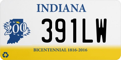 IN license plate 391LW