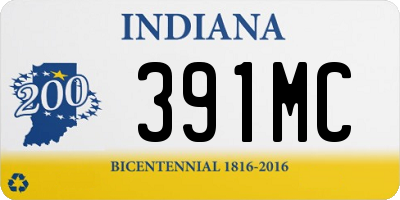 IN license plate 391MC