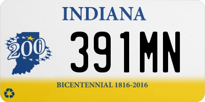 IN license plate 391MN