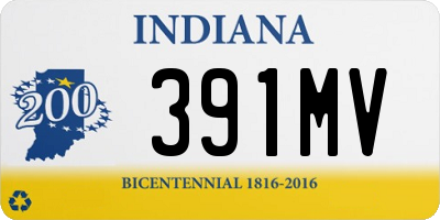 IN license plate 391MV