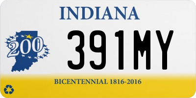 IN license plate 391MY