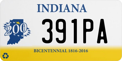 IN license plate 391PA