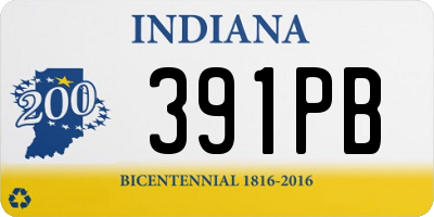 IN license plate 391PB