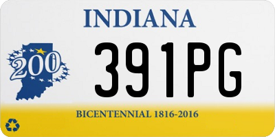 IN license plate 391PG