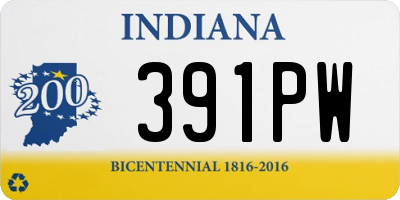 IN license plate 391PW