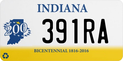 IN license plate 391RA