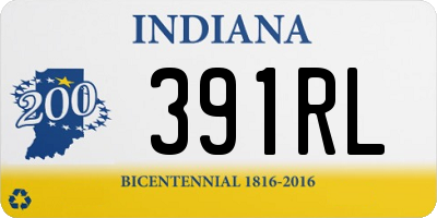 IN license plate 391RL