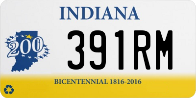 IN license plate 391RM