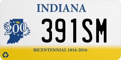 IN license plate 391SM