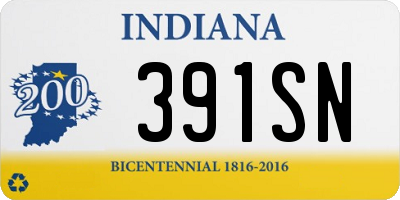 IN license plate 391SN