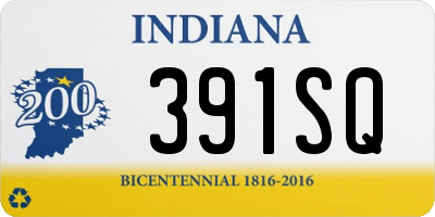 IN license plate 391SQ