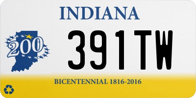 IN license plate 391TW