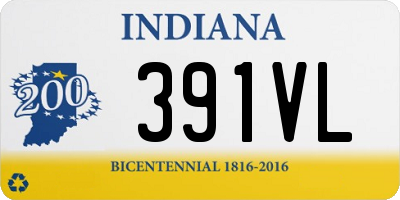 IN license plate 391VL